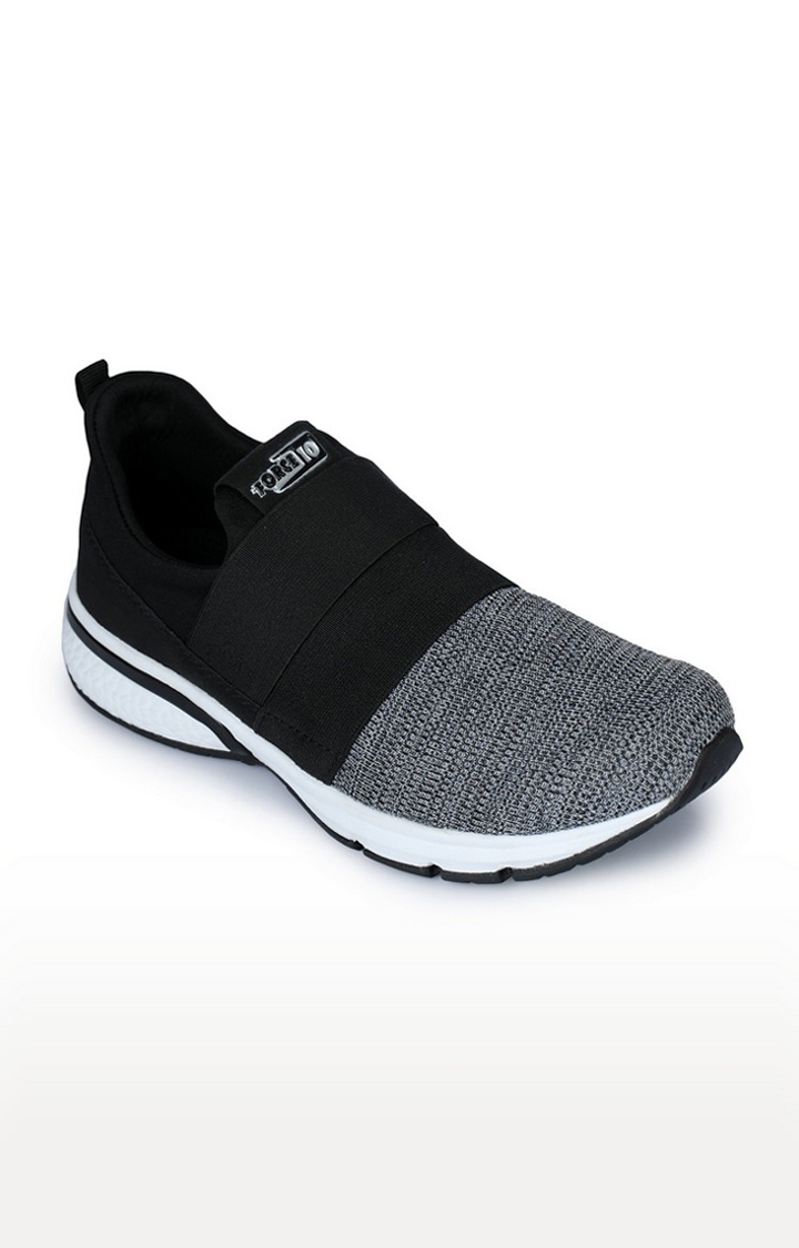 Force 10 by Liberty Men Black and Grey Casual Slip-on Shoes