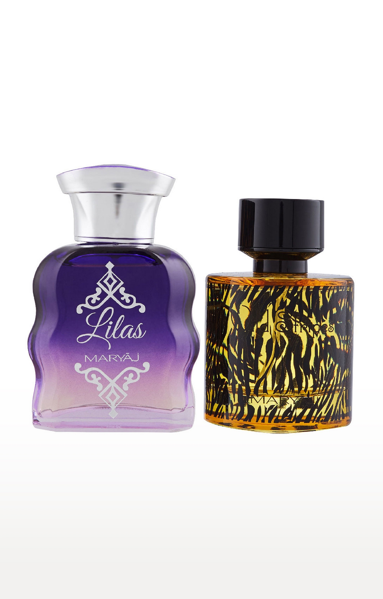 Maryaj Lilas Eau De Parfum Perfume 100ml for Women and Maryaj Wild Stripes Eau De Parfum Oriental Perfume 100ml for Men