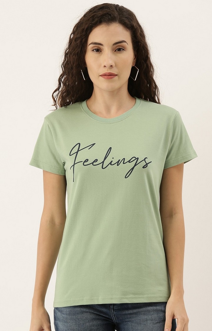 Dillinger | Dillinger Women Green Printed T-Shirt