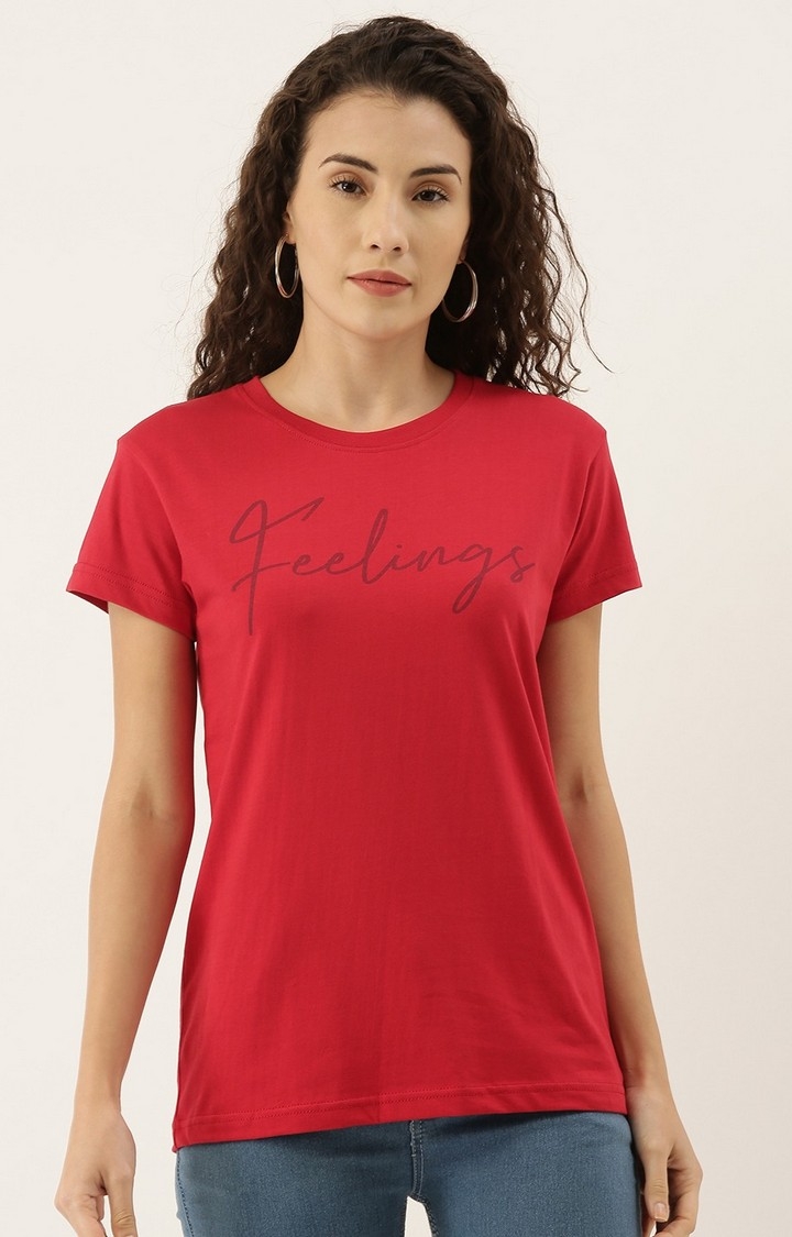Dillinger | Dillinger Women Red Printed T-Shirt