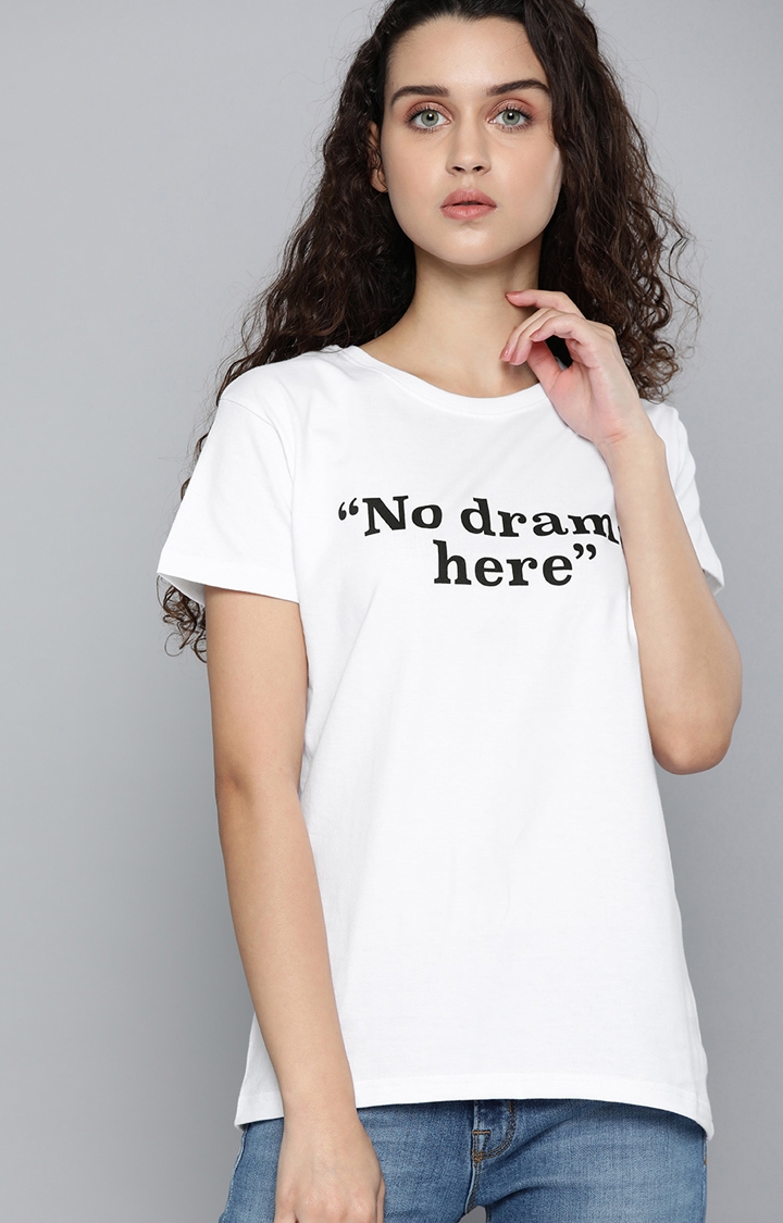 Dillinger | Dillinger Women White Printed T-Shirt
