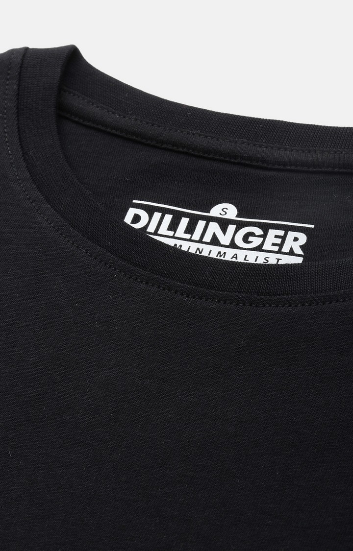 Dillinger Women Black Oversized Graphic Printed T-Shirt
