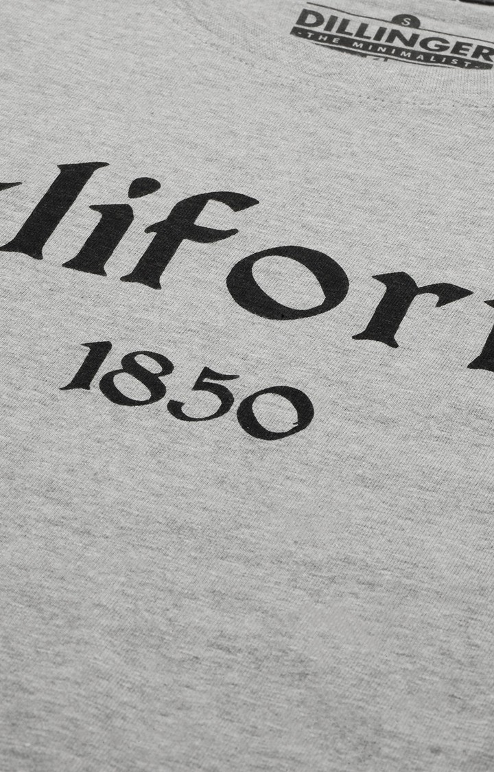 Dillinger | Dillinger Women Grey Oversize Printed T-Shirt 4