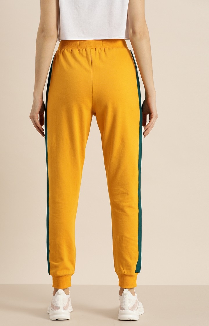 Dillinger | Dillinger Women Yellow Solid Joggers 3