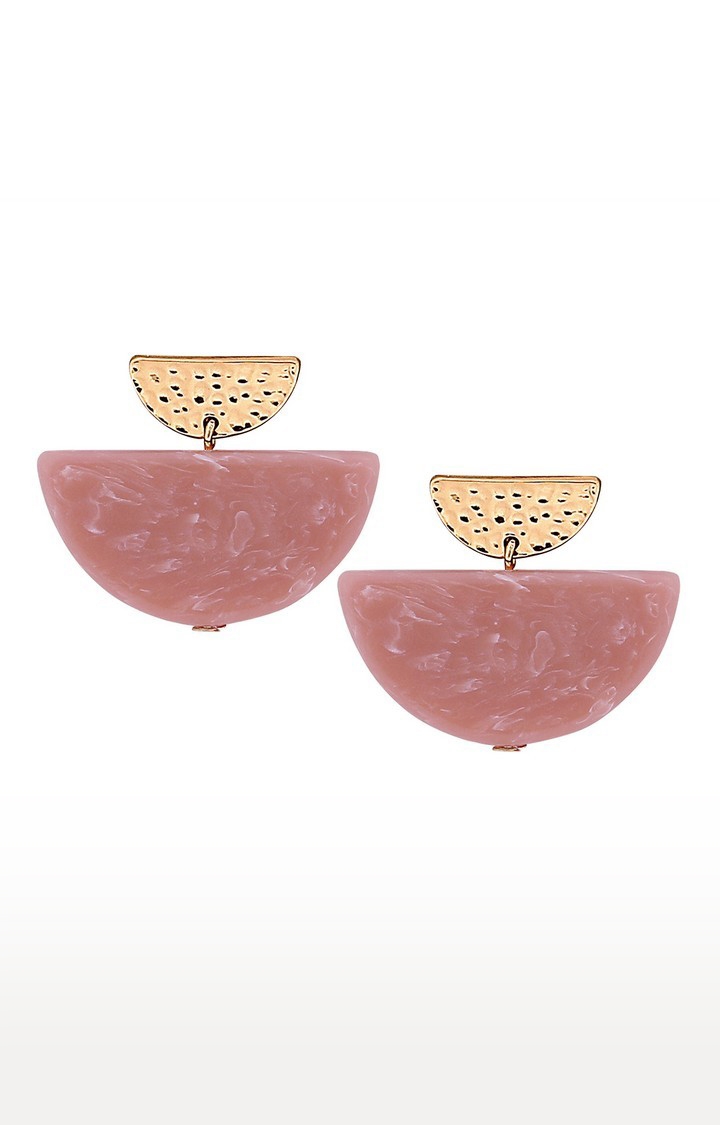 Lilly & sparkle | Lilly & sparkle Peach-Coloured Contemporary Studs Earrings