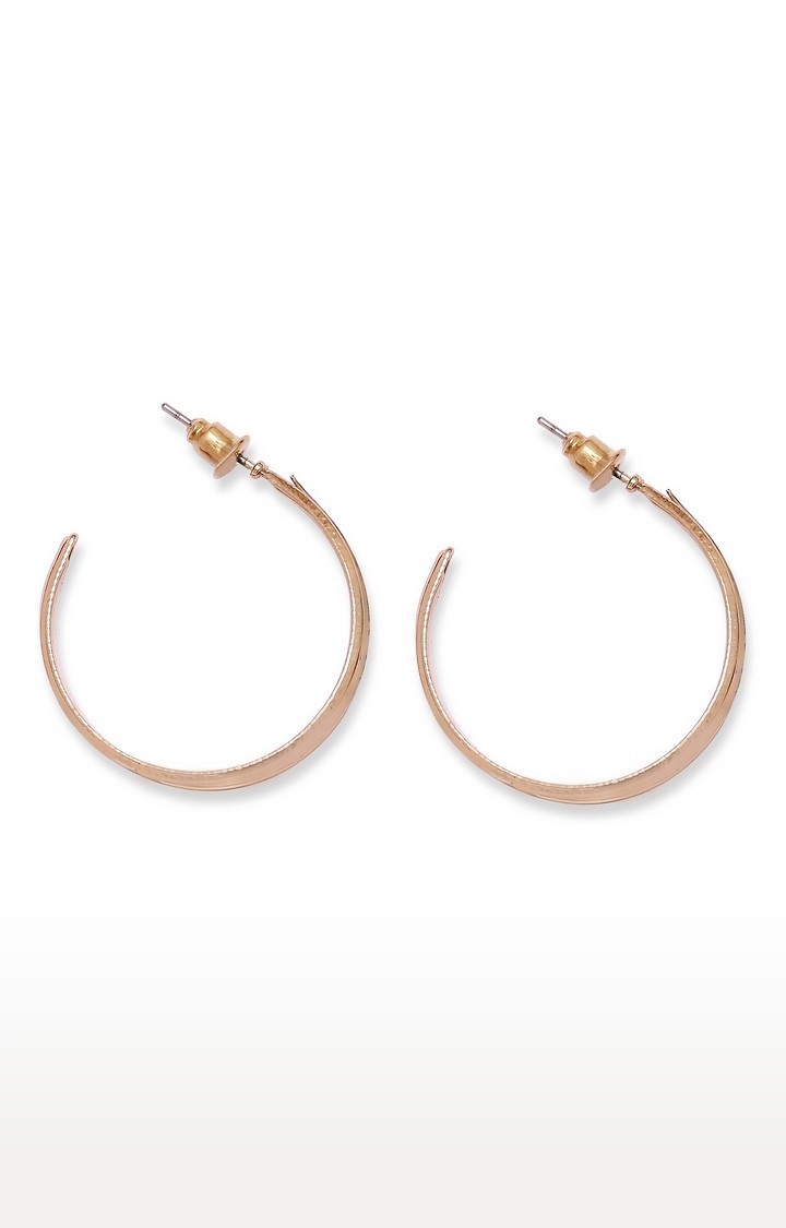 Lilly & Sparkle Gold and faux leather Hoop set of 2 || Earrings For women and girls