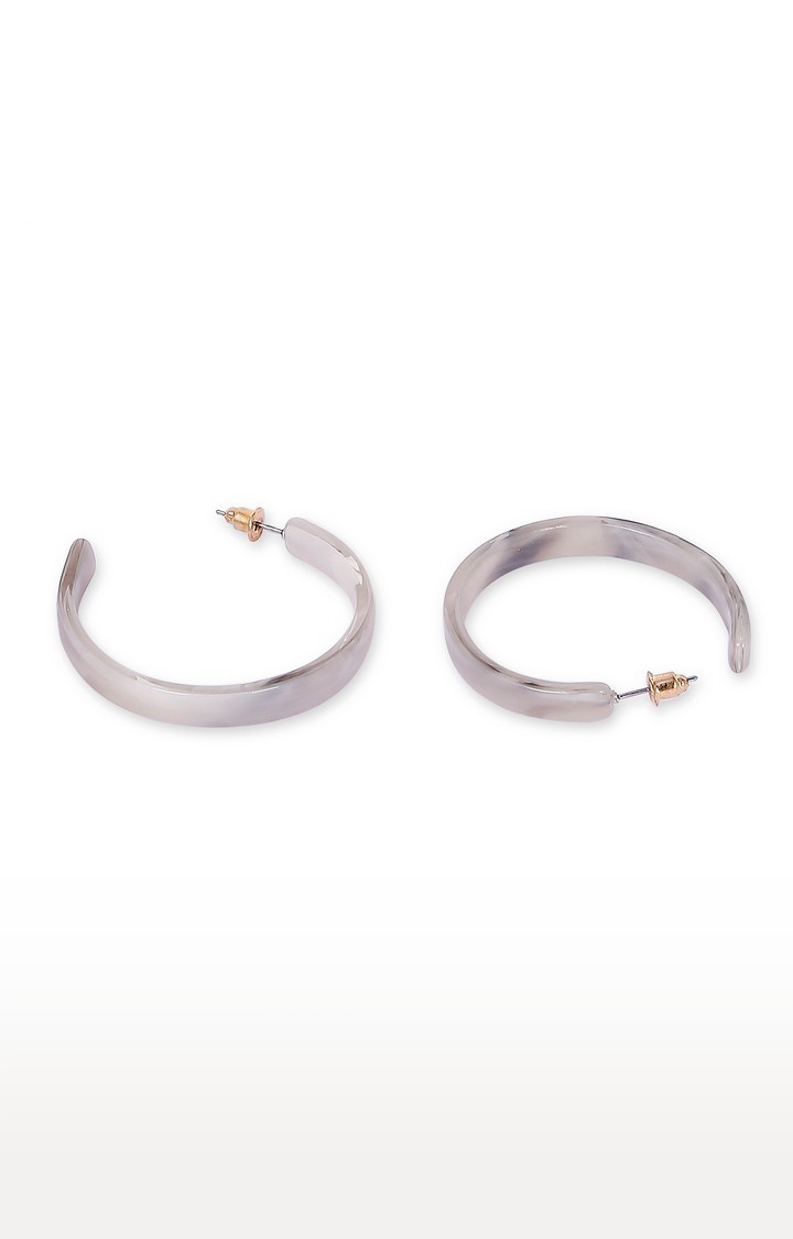 Lilly & Sparkle Gold and grey hoop set of 2 || Earrings For women and girls