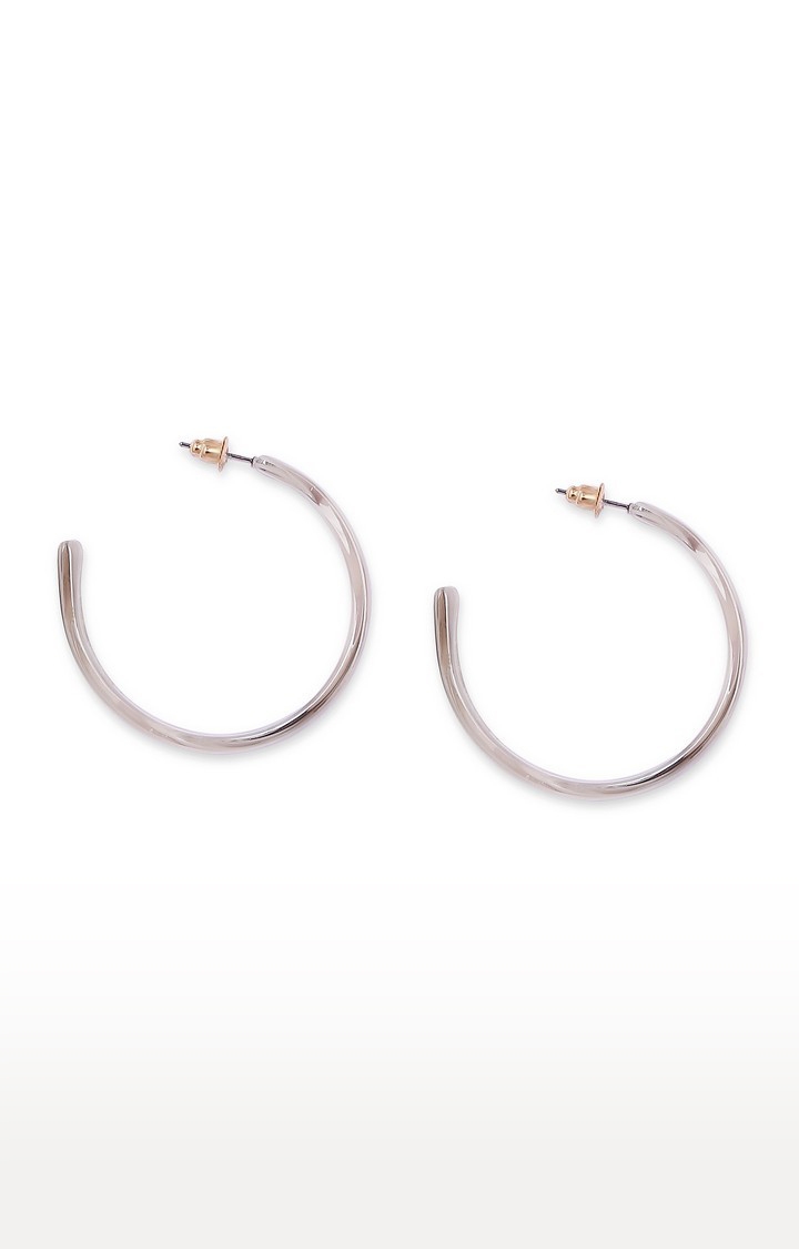 Lilly & Sparkle Gold and grey hoop set of 2 || Earrings For women and girls