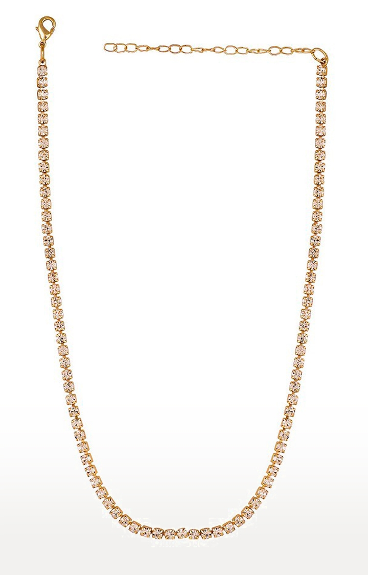 Lilly & sparkle | Lilly & Sparkle Gold Toned 3 Layered Necklace With Crystal Chain