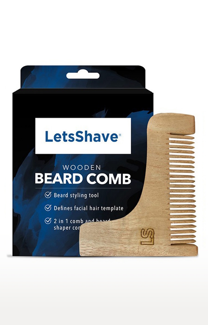 LetsShave Wooden Beard Comb