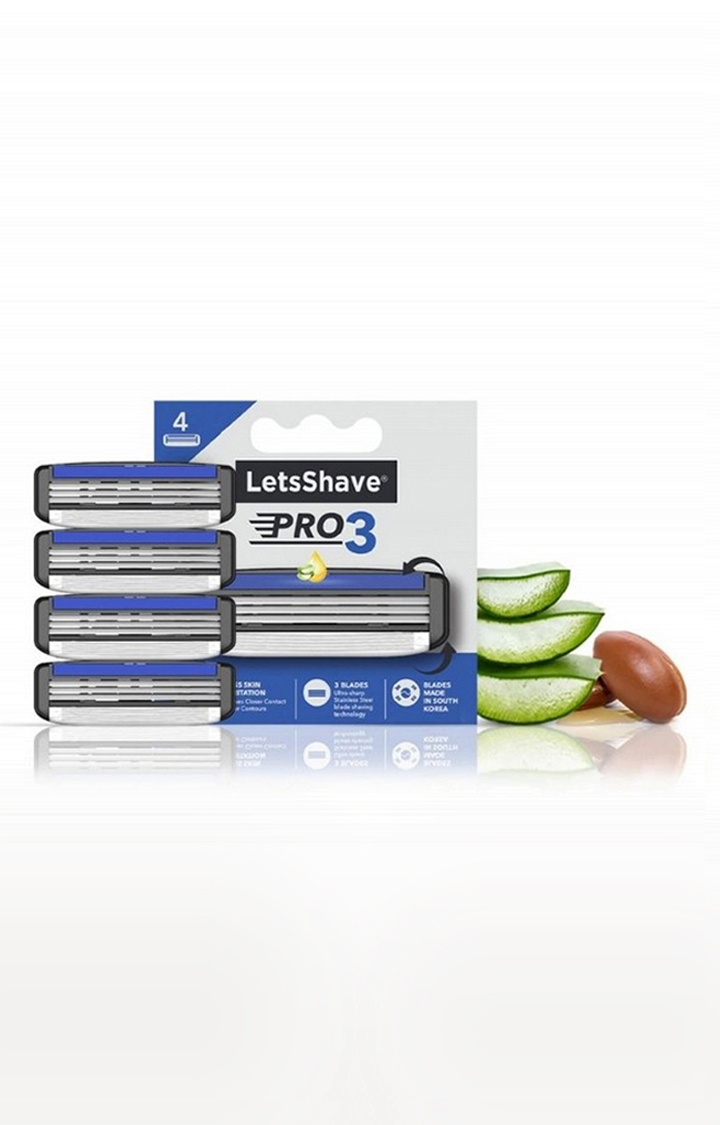 LetsShave | LetsShave Pro 3 Shaving Blades - Pack of 4 Razor Blades