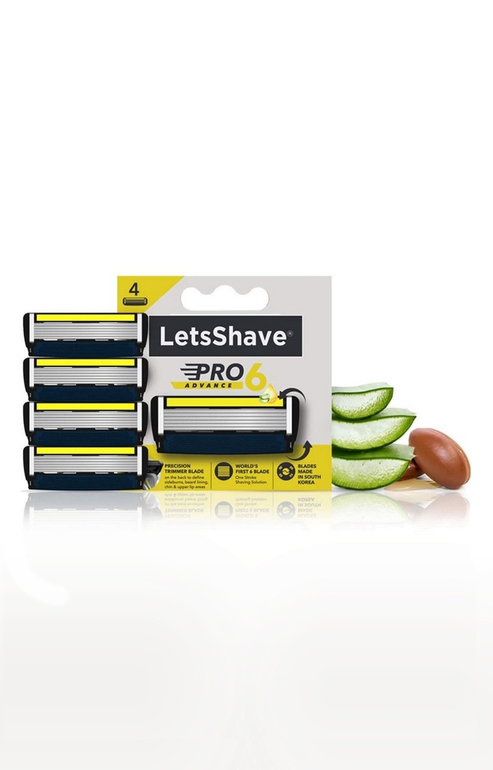 LetsShave | LetsShave Pro 6 Advance Shaving Blades - Pack of 4 Razor Blades