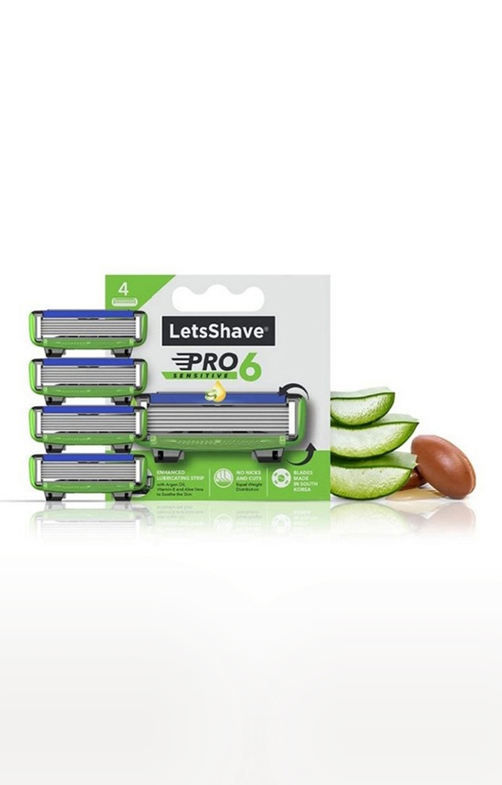 LetsShave | LetsShave Pro 6 Sensitive Shaving Blades - Pack of 4 Razor Blades