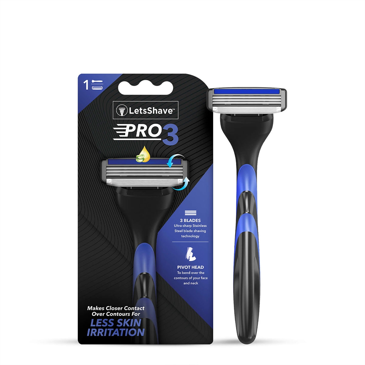 LetsShave | LetsShave Pro 3 Shaving Razor for Men - Pro 3 Blade + Razor Handle