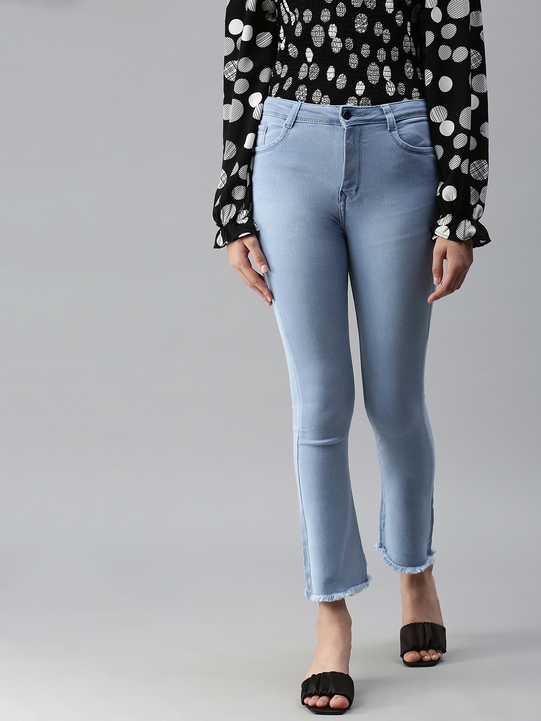Women's Blue Others Solid Jeans