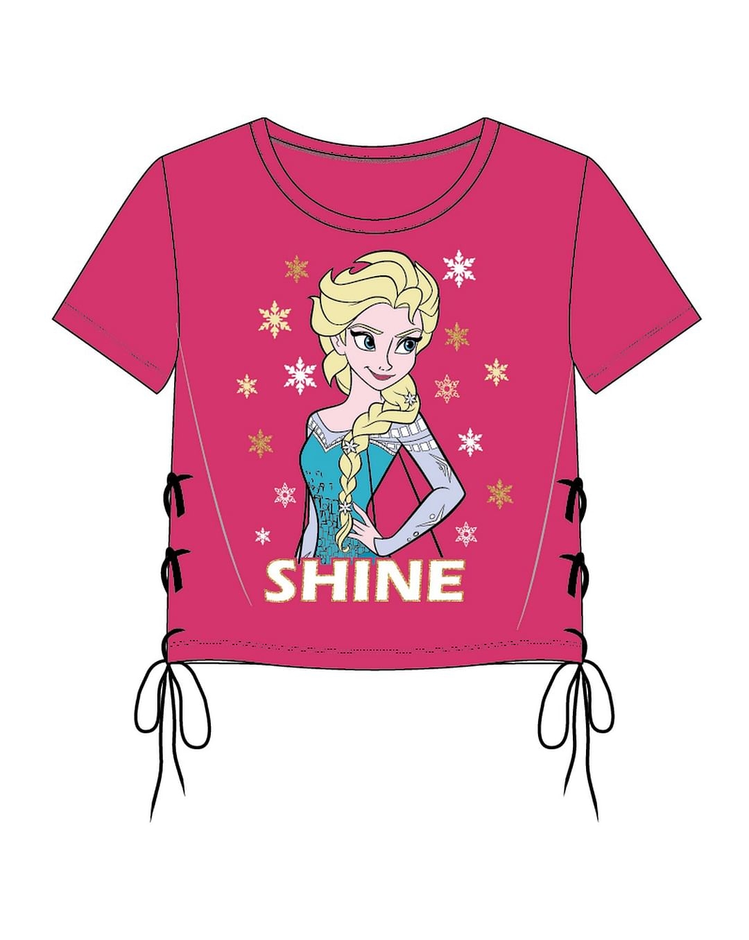 Mothercare | Kidsville Girls Half sleeves Round neck tee Frozen-Pink