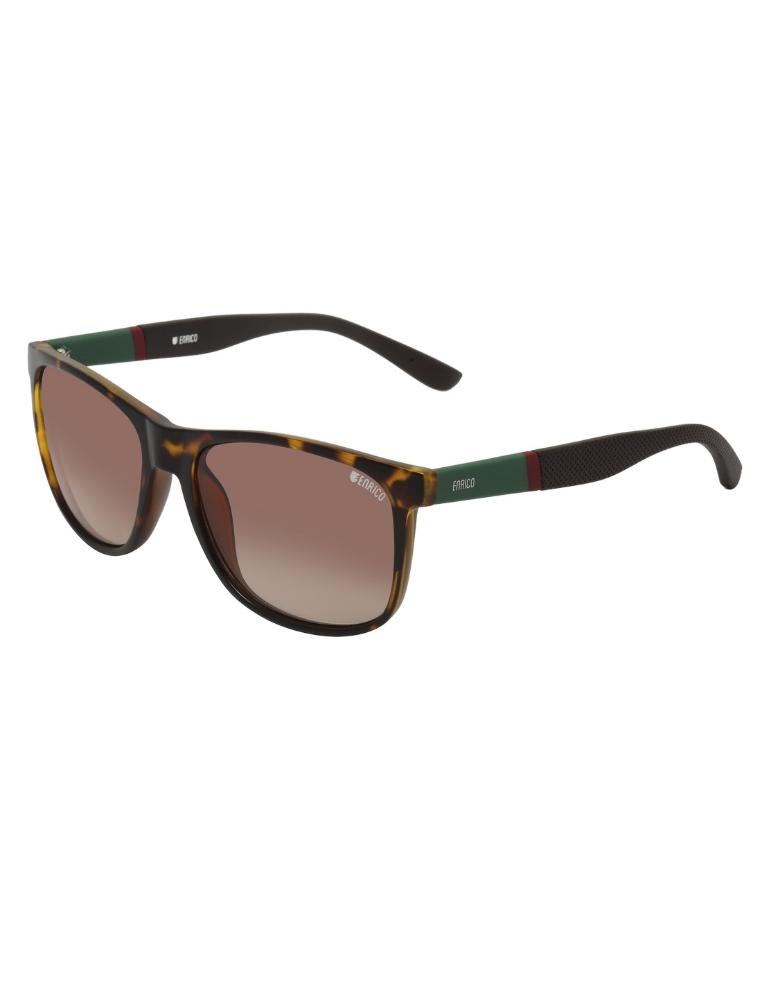 ENRICO | Enrico Sunkist Wayfarer Uv Protected Square Sunglasses For Men ( Lens - Purple | Frame - Brown)