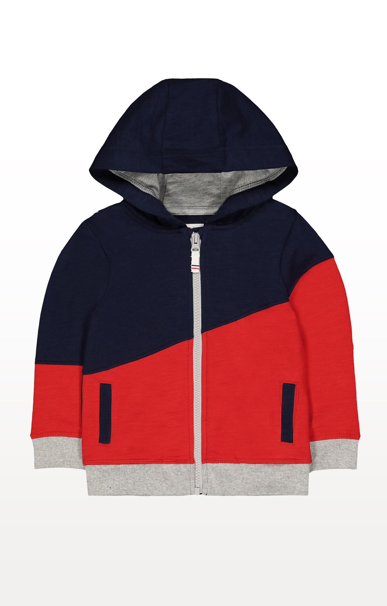 Mothercare | Navy and Red Colourblock Hoodie