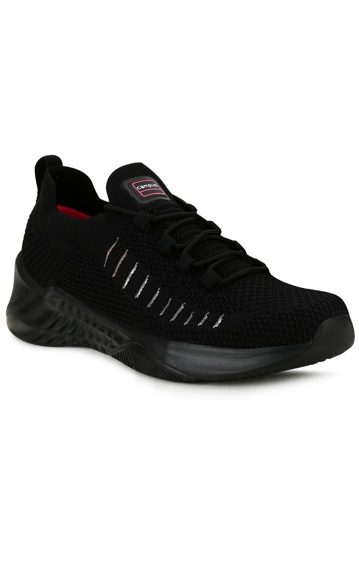 Campus Shoes | Black Matty Running Shoes