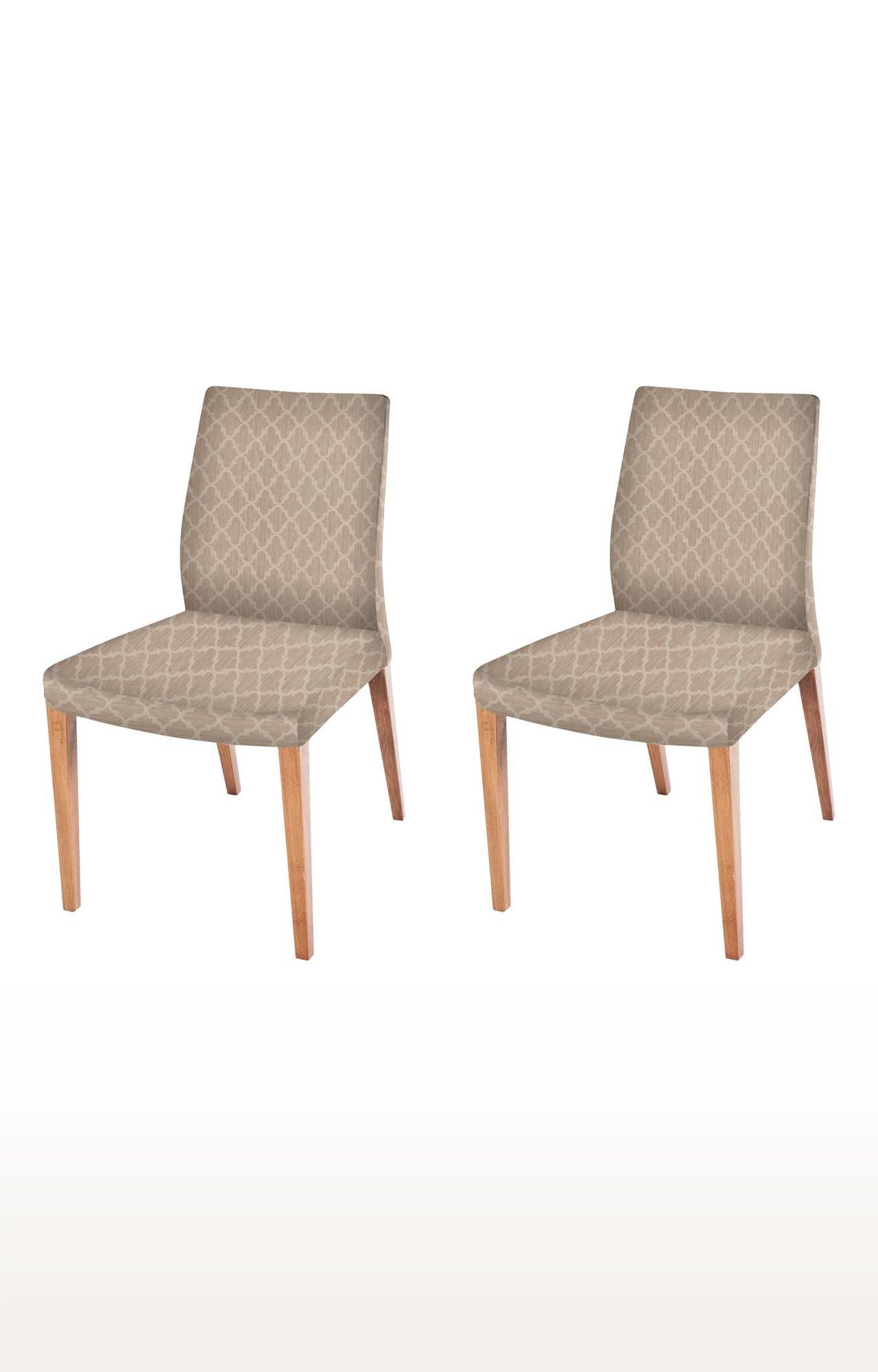 COOQS | Beige Chair Cover (Pack of 2)