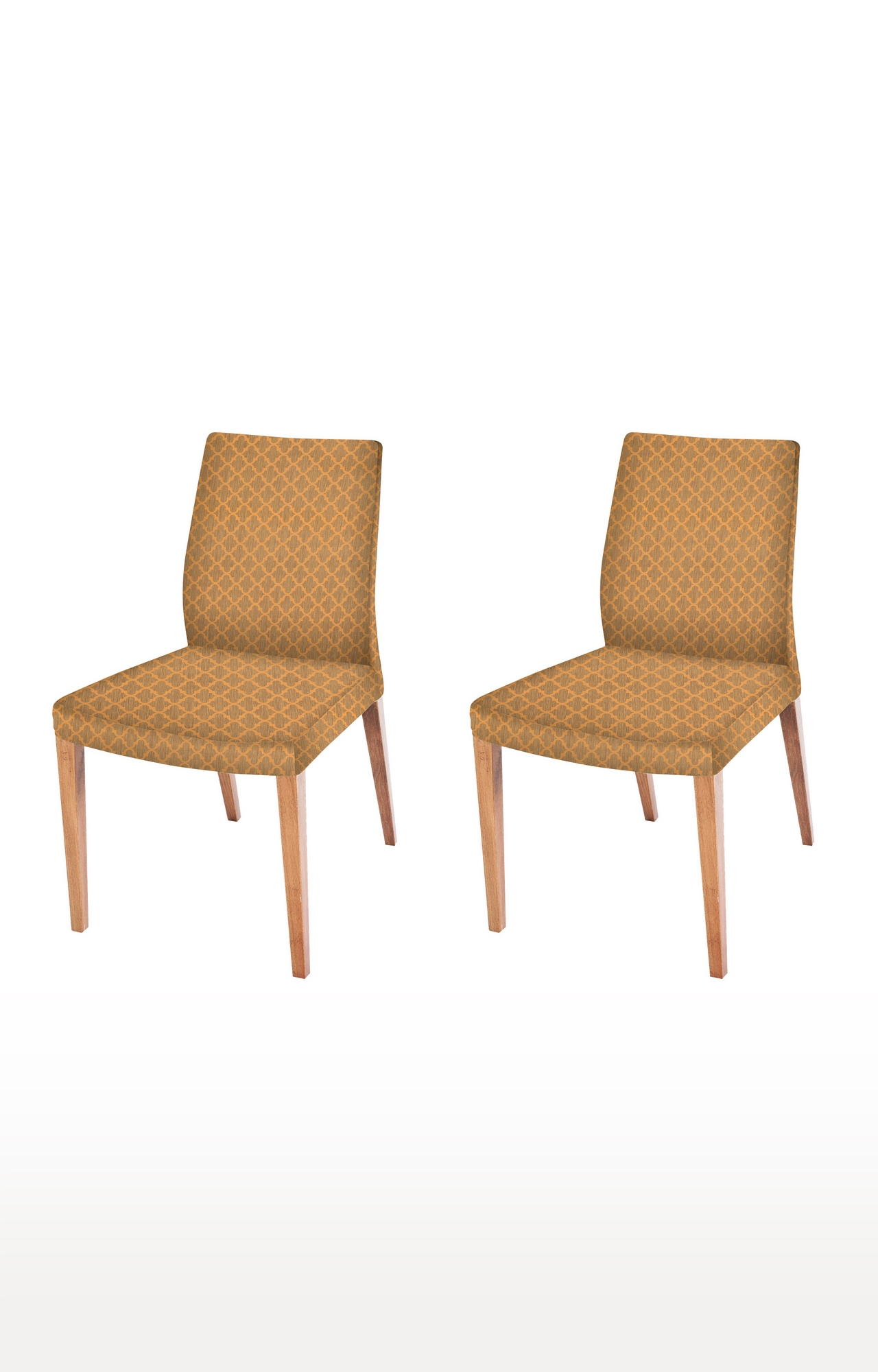 COOQS | Mustard Brown Chair Cover (Pack of 2)