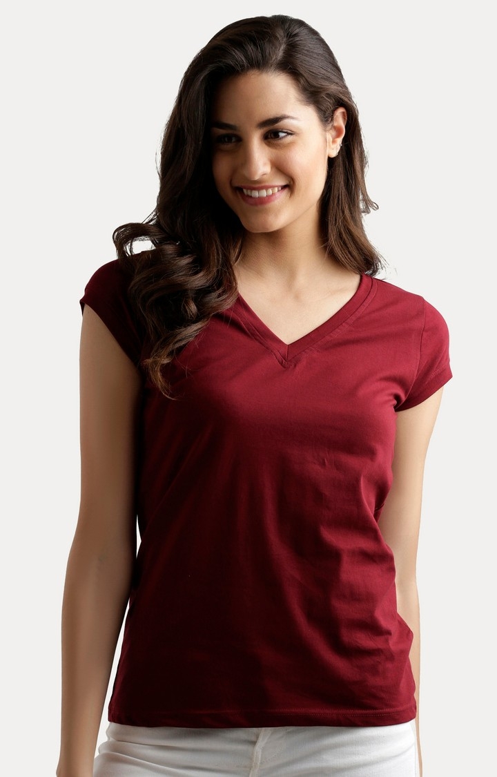 MISS CHASE | Red Solid Blouson Top 0
