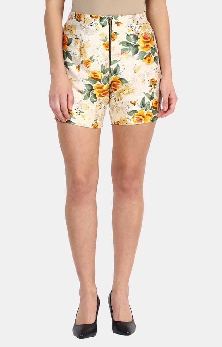 MISS CHASE | Multicoloured Live A Little Floral Shorts