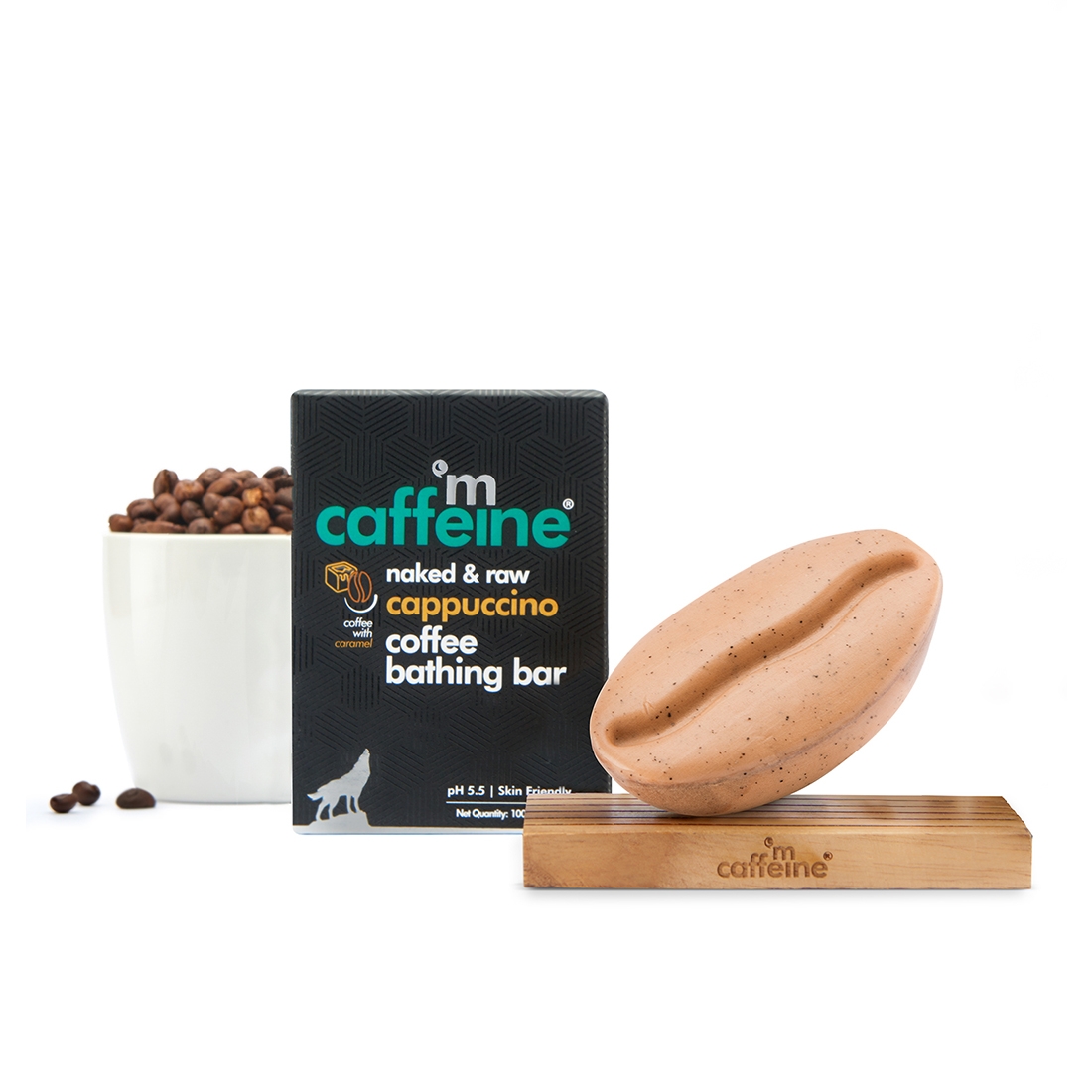 MCaffeine | mcaffeine Naked & Raw Cappuccino Coffee Bathing Bar (100 G)