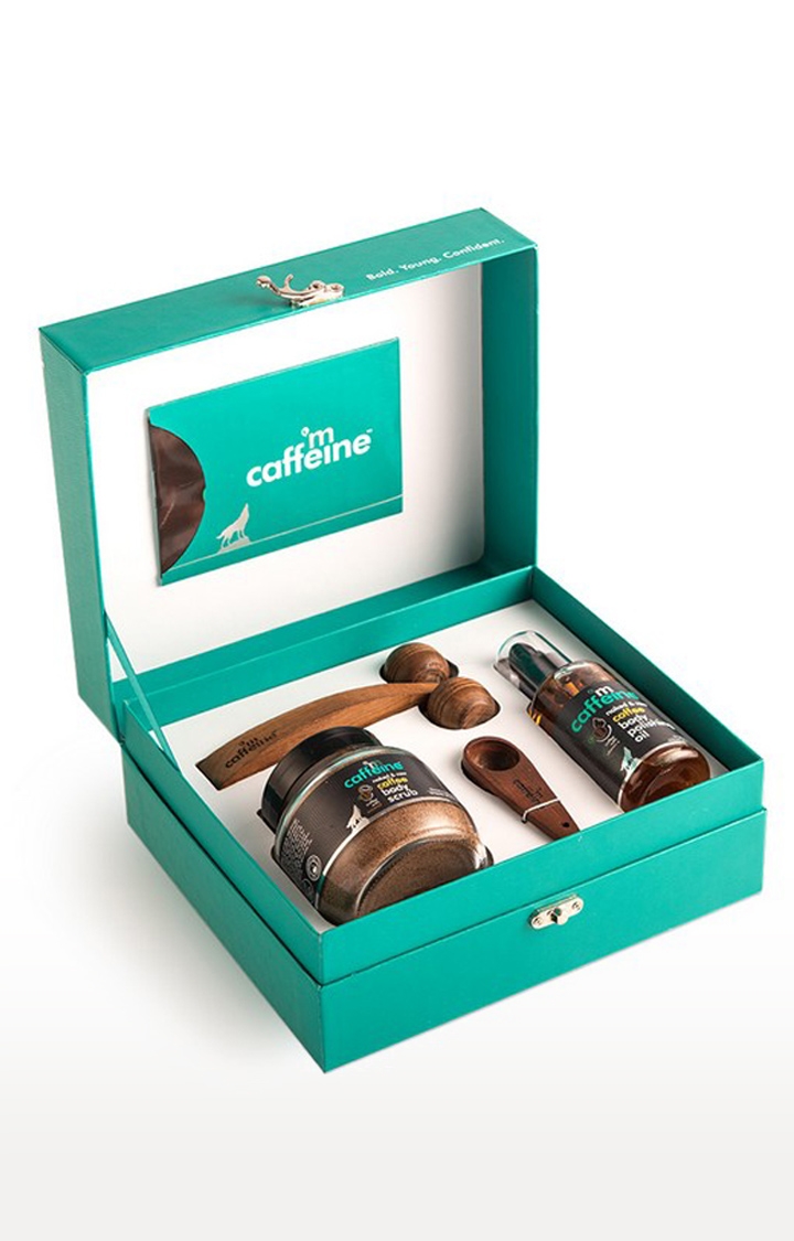 MCaffeine | mcaffeine Coffee De-Stress Skin Care Gift Kit | Body Scrub, Body Polishing Oil