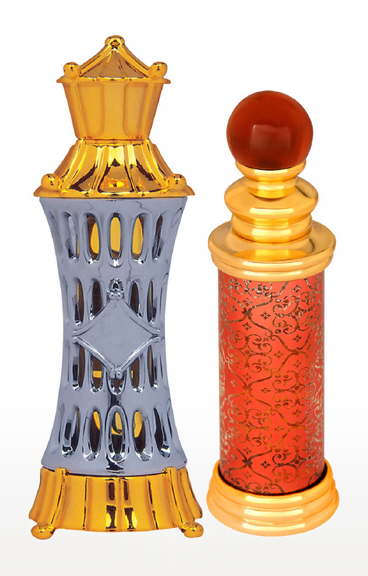 Ajmal Mizyaan Concentrated Perfume Oil Oriental Musky Alcohol-free Attar 14ml for Unisex and Classic Oud Concentrated Perfume Oil Oudh Alcohol-free Attar 10ml for Unisex