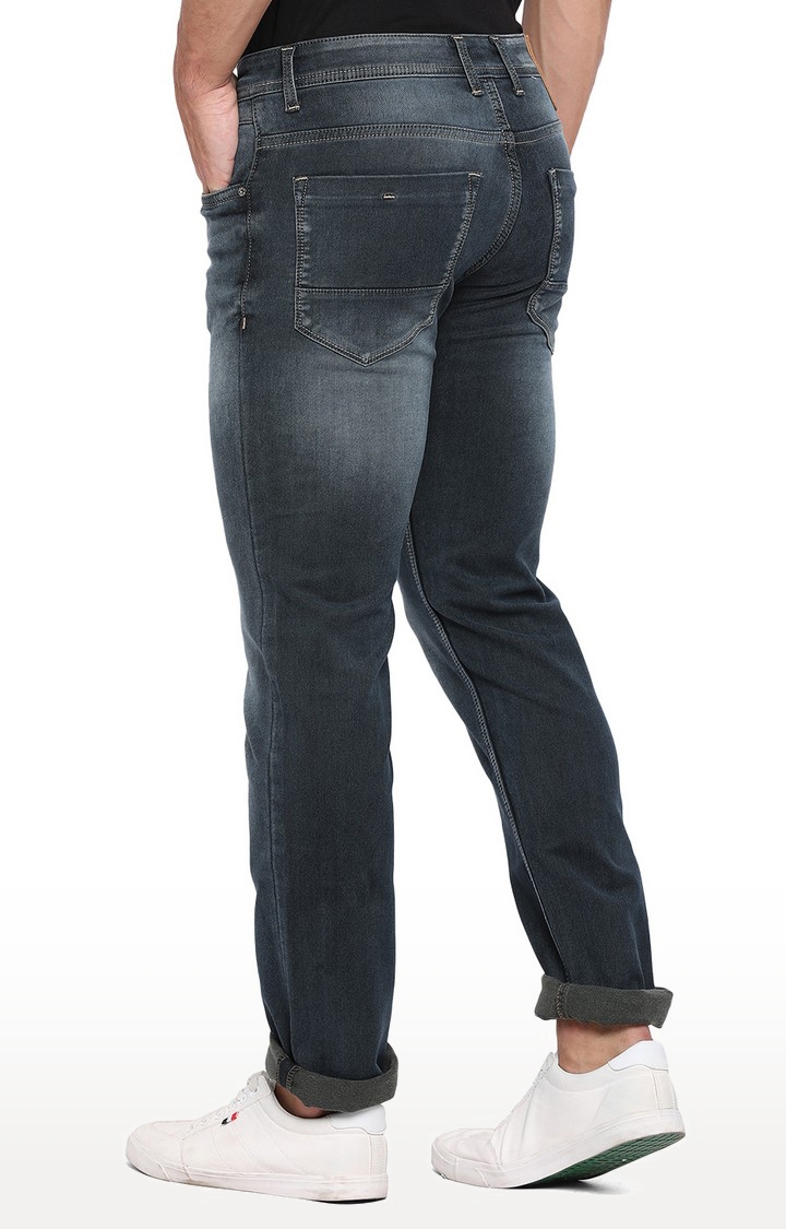 Men's Black Lycra Solid Jeans