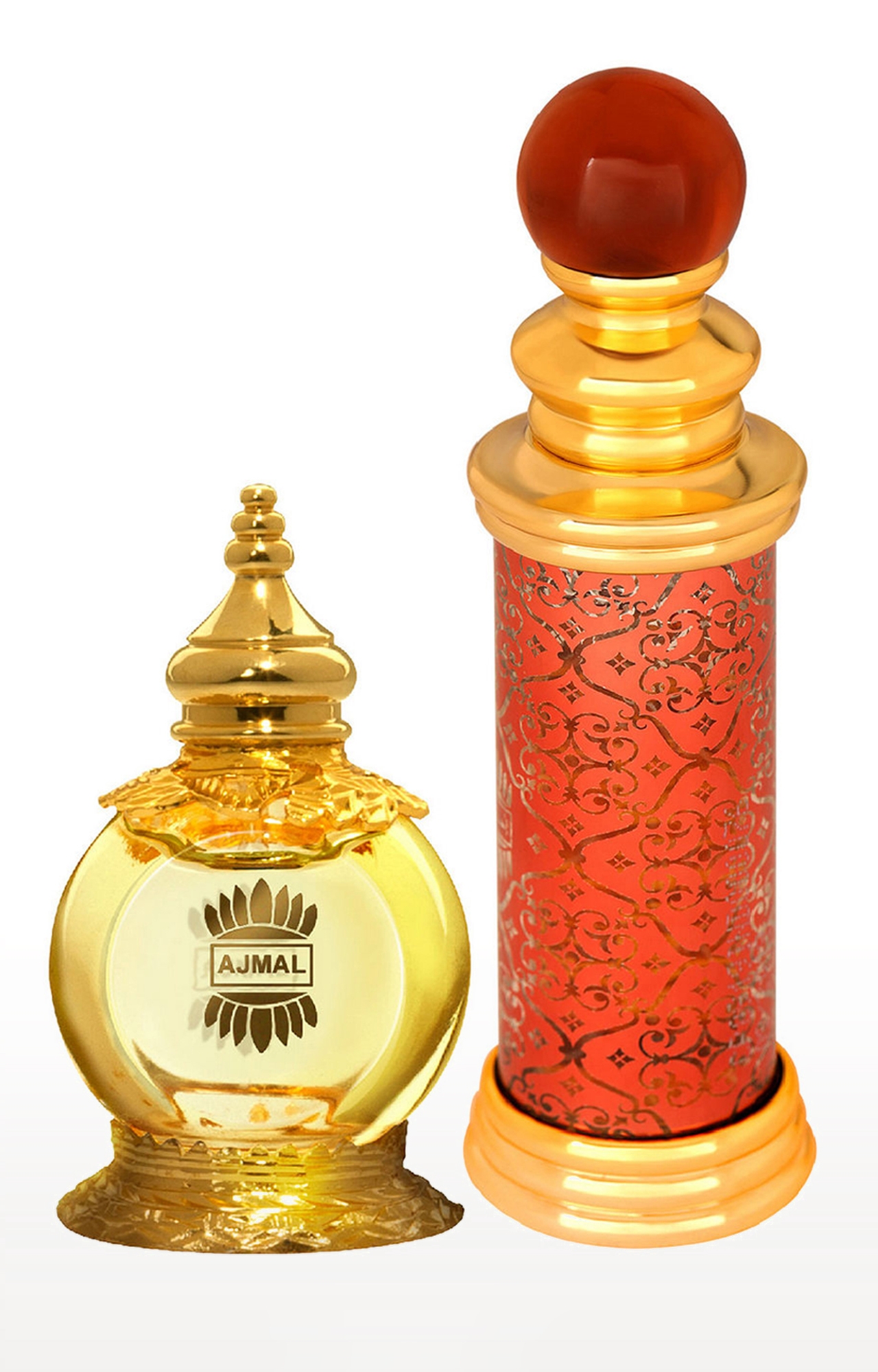 Ajmal Mukhallat AL Wafa Concentrated Perfume Oil Oriental Musky Alcohol-free Attar 12ml for Unisex and Classic Oud Concentrated Perfume Oil Oudh Alcohol-free Attar 10ml for Unisex