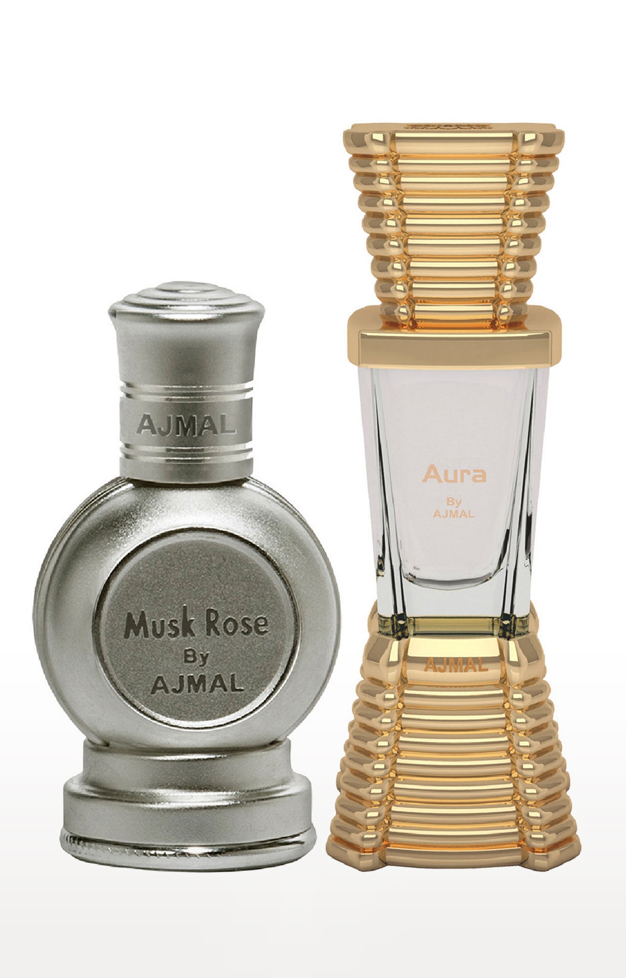Ajmal | Ajmal Musk Rose Concentrated Perfume Oil Floral Musky Alcohol- Attar 12Ml For Unisex And Aura Concentrated Perfume Oil Floral Fruity Alcohol- Attar 10Ml For Unisex 