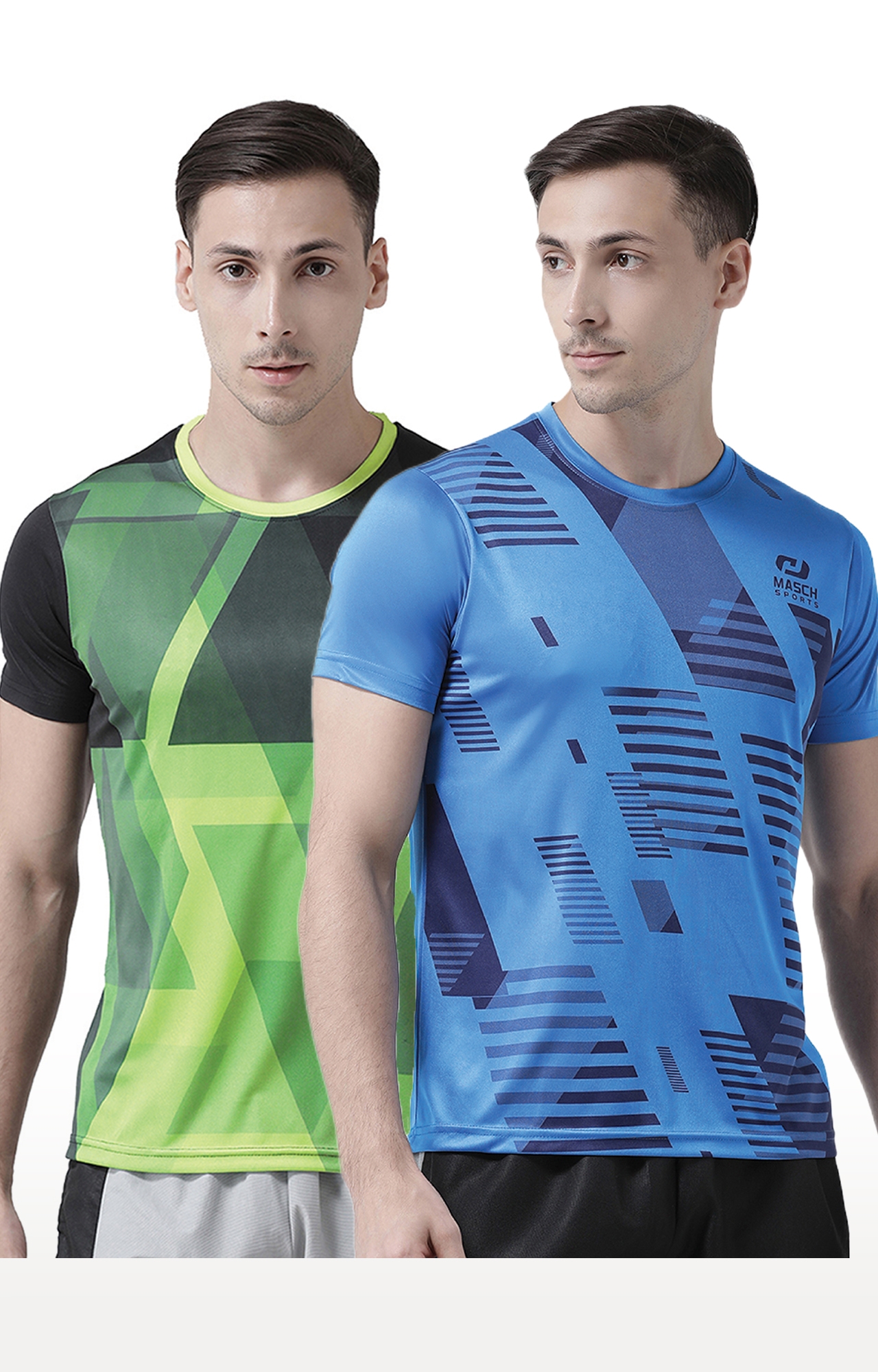 Multi Printed Activewear T-Shirts (Pack of 2)
