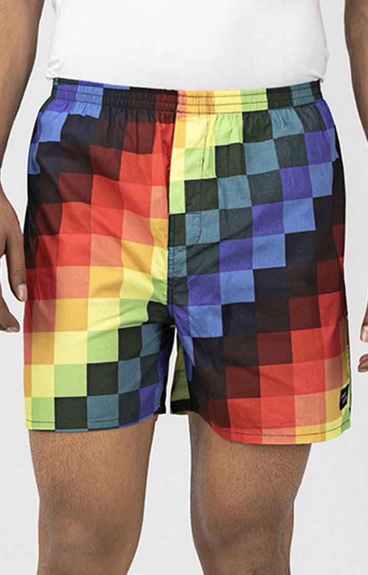 Whats Down | Multicolour Pixels Men's Boxers