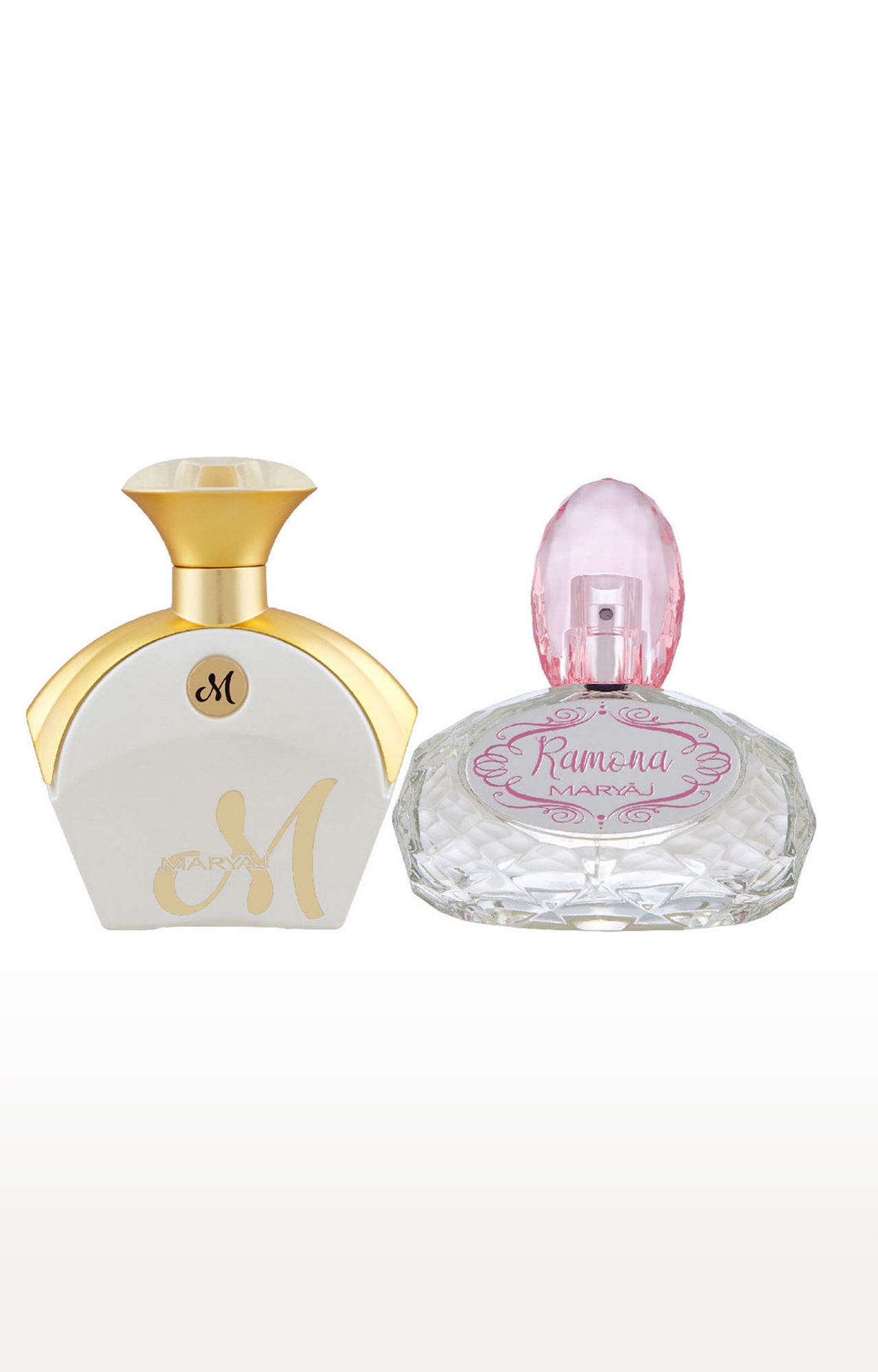Maryaj | Maryaj M White for Her Eau De Parfum Floral Fruity Perfume 90ml for Women and Maryaj Ramona Eau De Parfum Citrus Floral Perfume 100ml for Women
