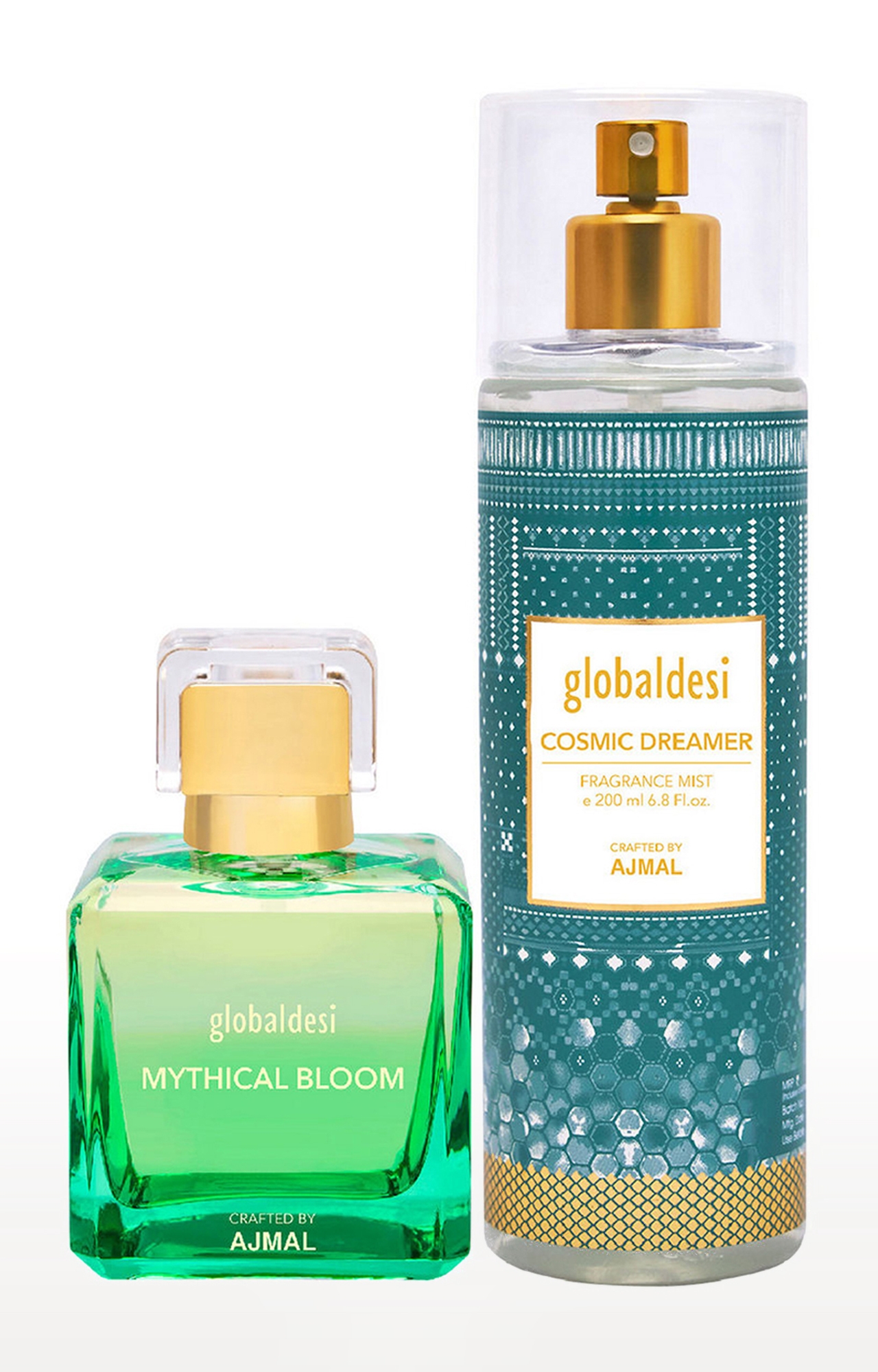 Global Mythical Bloom Eau De Parfum 100ML & Cosmic Dreamer Body Mist 200ML Pack of 2 for Women Crafted by Ajmal 