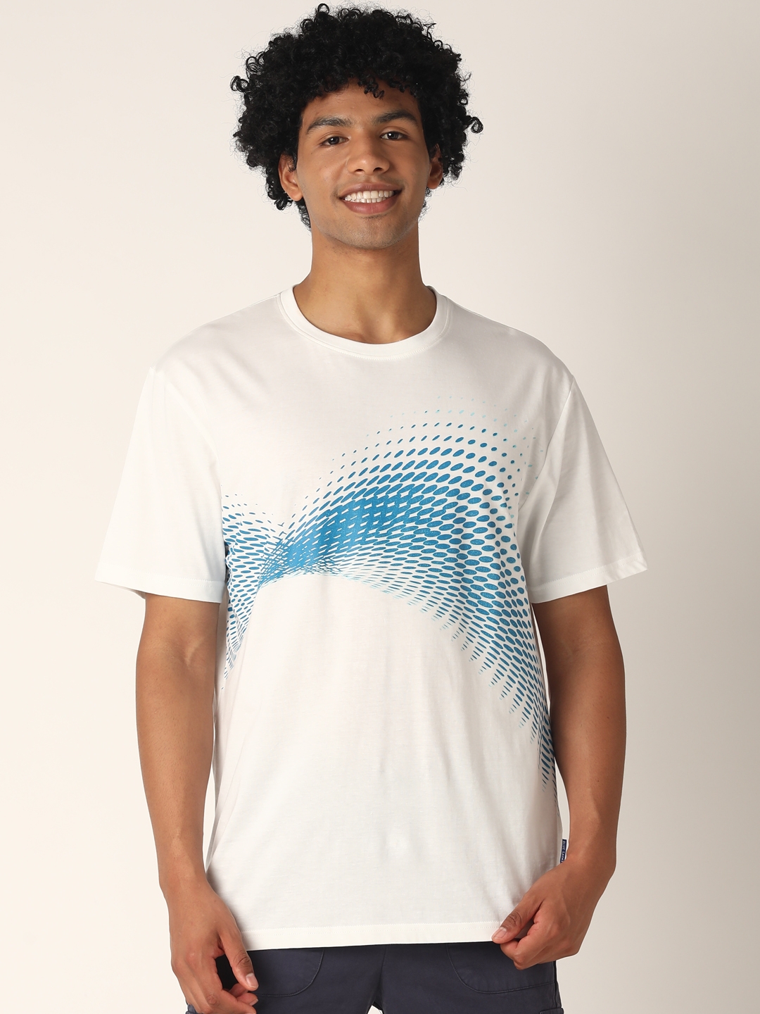 Blue Saint | White Printed T-Shirts (B1S21MHK0782-BSMFEB1#0020B-White)
