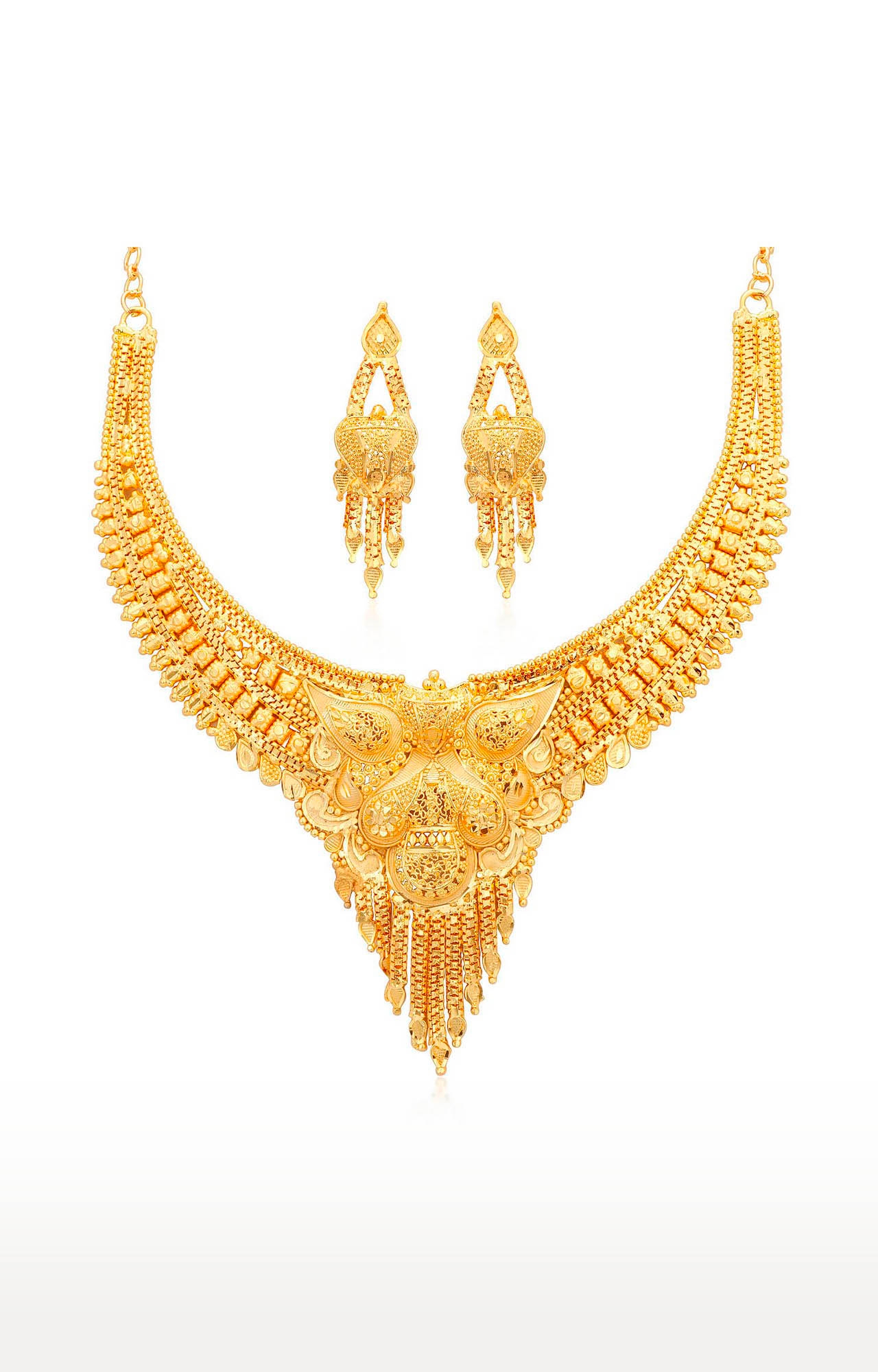 SUKKHI | Sukkhi Designer 24 Carat Gold Plated Choker Necklace Set For Women