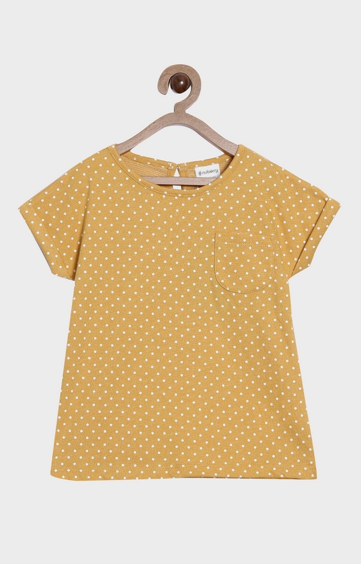 Nuberry | Yellow Printed Top