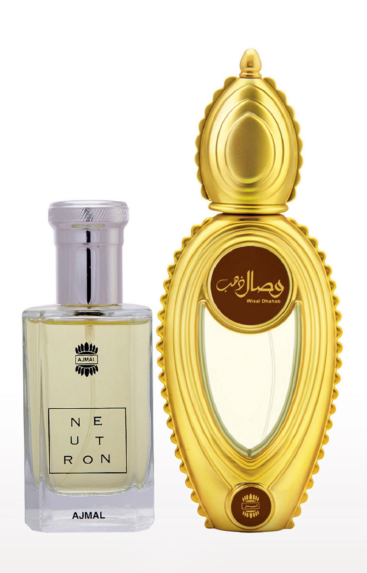 Ajmal | Ajmal Neutron EDP Fruity Perfume 100ml for Men and Wisal Dhahab EDP Fruity Perfume 50ml for Men