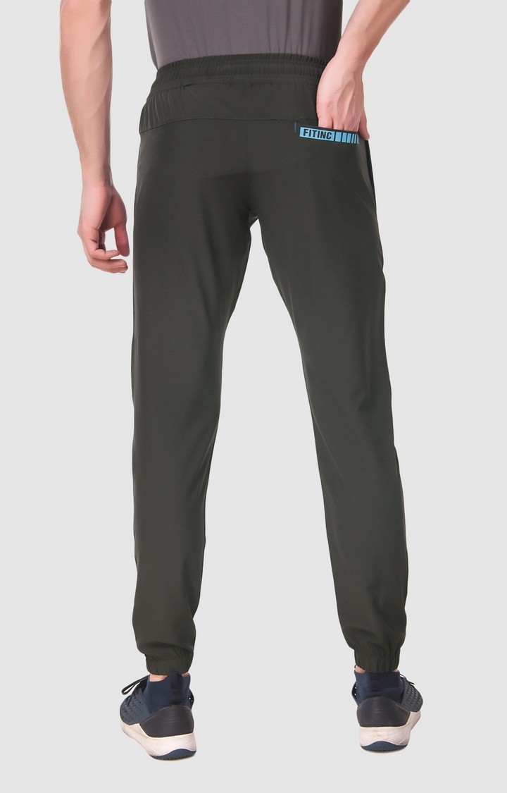 Men's Grey Polycotton Solid Activewear Joggers