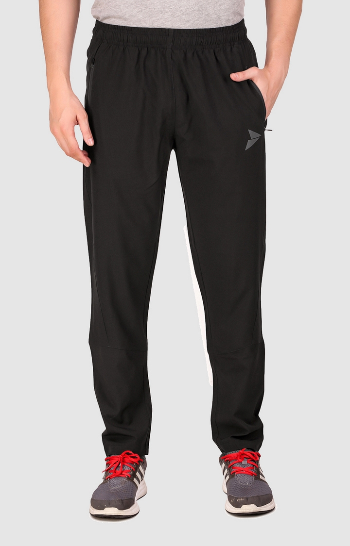 Fitinc NS Lycra Regular Fit Dark Grey Track pant for Men