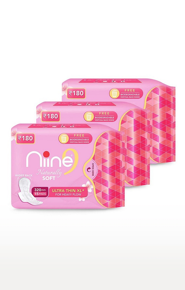 NIINE | Niine Naturally Soft Ultra Thin XL+ SUPER SAVER PACK Sanitary Napkins