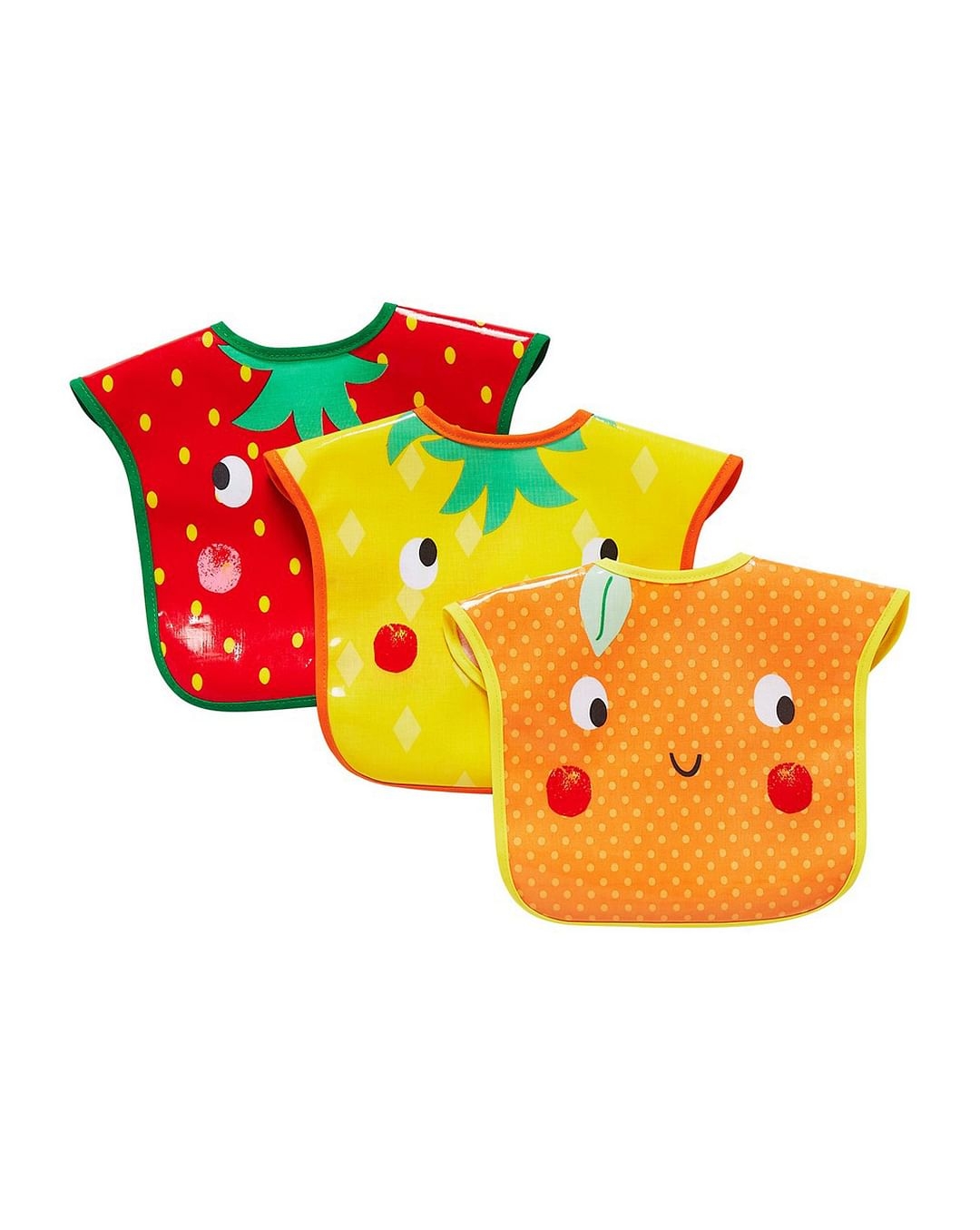 Mothercare | Fruit Slogan Oil Cloth Toddler Bibs - Pack of 3