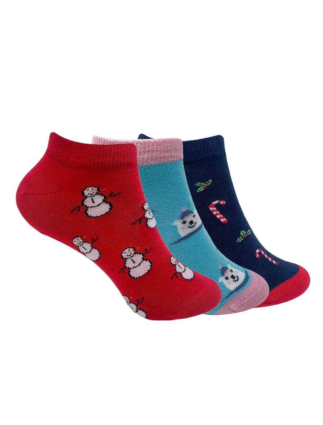 Mint & Oak | Mint & Oak Christmas Time Ankle Length Pack of 3 Socks for Women