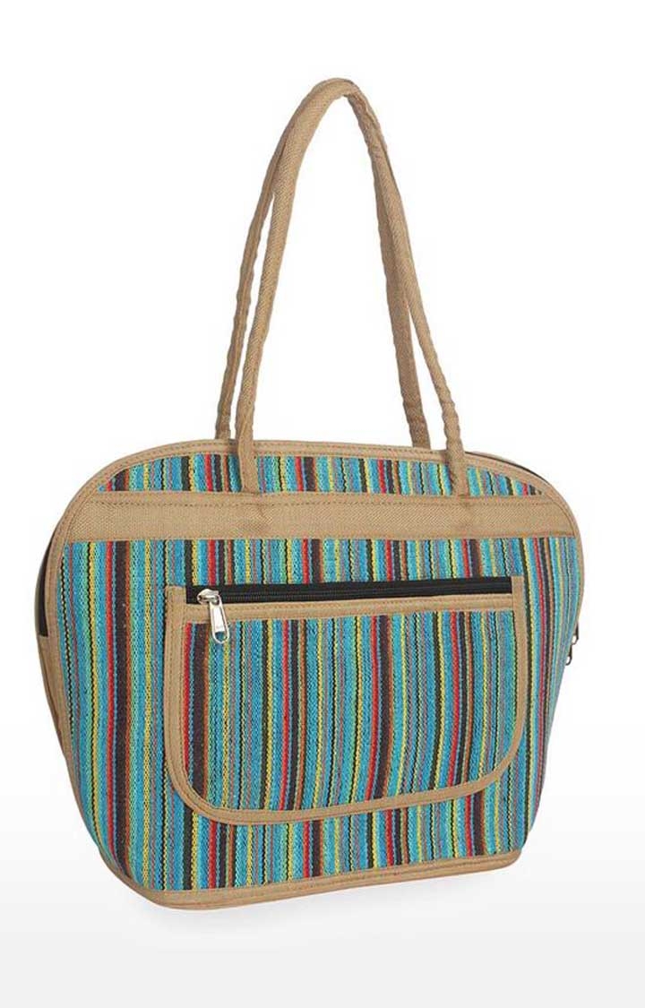 Aliado Textile Multicolor Zipper Closure Handbags