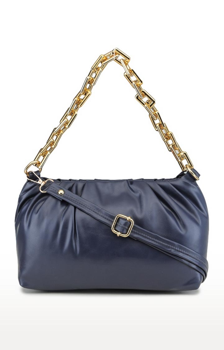 Aliado Polyester Blue Colour Sling Bag For Women (P45V1017)