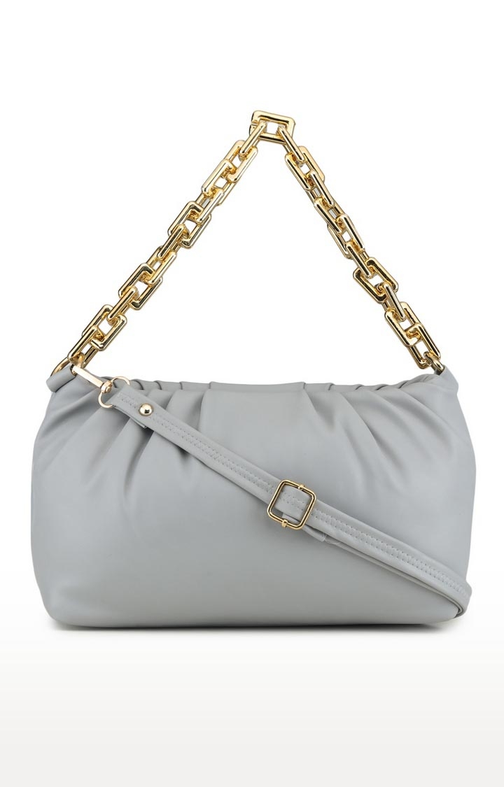 Aliado Polyester Grey Colour Sling Bag For Women (P46V1017)