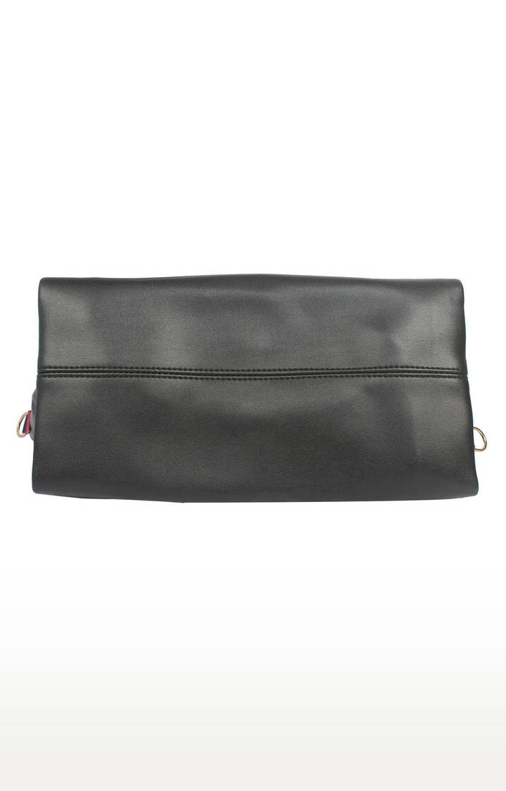 Aliado | Aliado Black Artificial Leather Zipper Closure Handbag 3